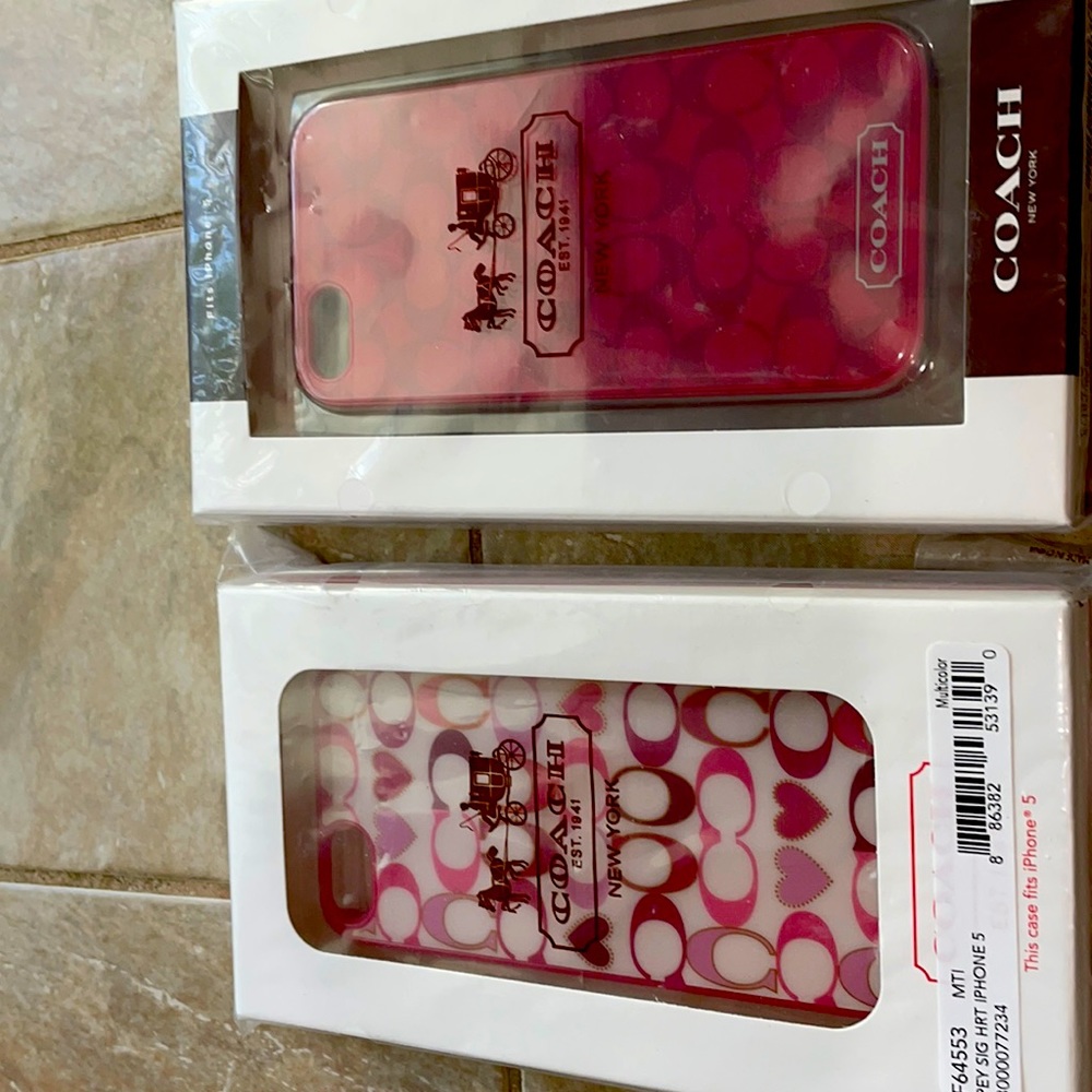 Brand new Coach IPhone 5 cases bundle